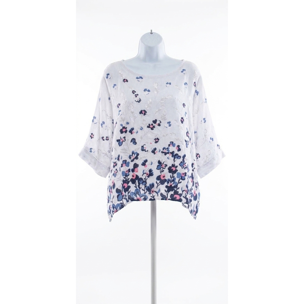 NEW GIGI MODA lucy floral blouse in white